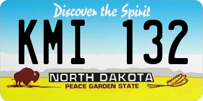 ND license plate KMI132