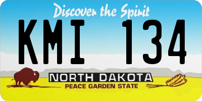 ND license plate KMI134