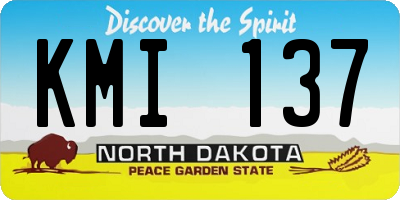 ND license plate KMI137