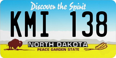 ND license plate KMI138