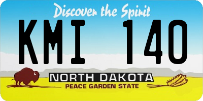 ND license plate KMI140