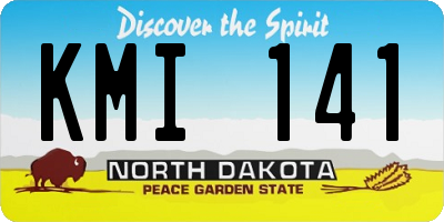 ND license plate KMI141