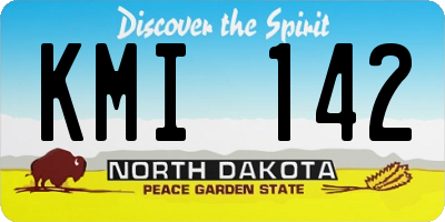 ND license plate KMI142