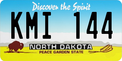 ND license plate KMI144