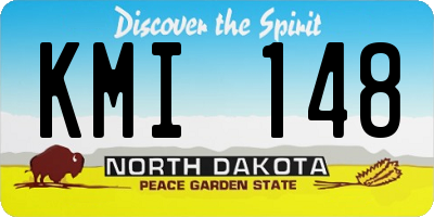 ND license plate KMI148