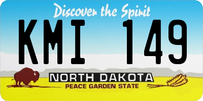 ND license plate KMI149