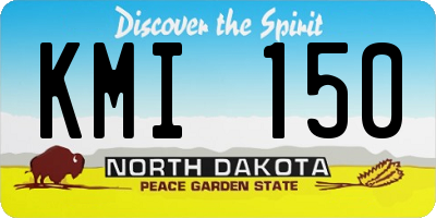 ND license plate KMI150