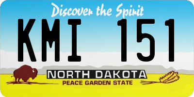 ND license plate KMI151