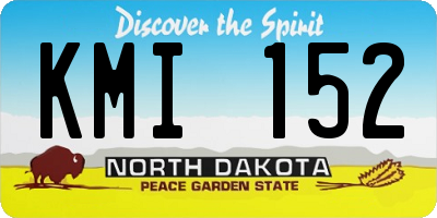 ND license plate KMI152