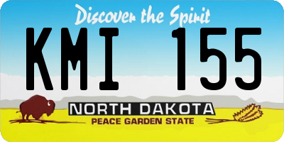 ND license plate KMI155