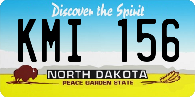 ND license plate KMI156