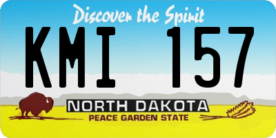 ND license plate KMI157