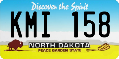 ND license plate KMI158