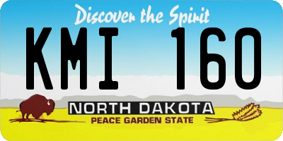 ND license plate KMI160