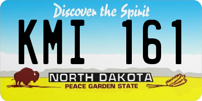 ND license plate KMI161