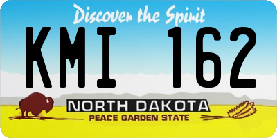 ND license plate KMI162