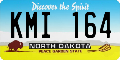 ND license plate KMI164