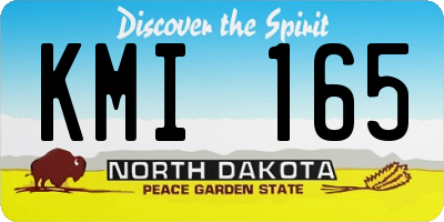 ND license plate KMI165
