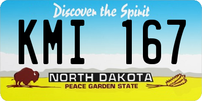 ND license plate KMI167