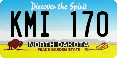 ND license plate KMI170