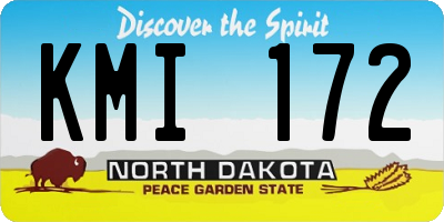ND license plate KMI172