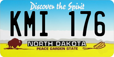 ND license plate KMI176