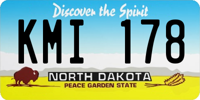 ND license plate KMI178