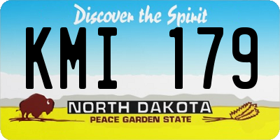 ND license plate KMI179