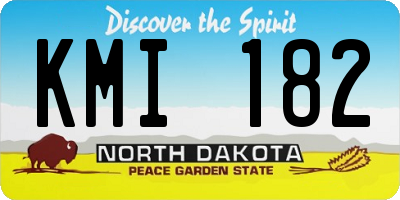 ND license plate KMI182