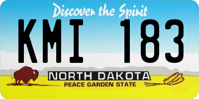 ND license plate KMI183