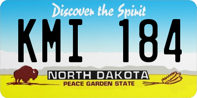 ND license plate KMI184