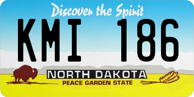 ND license plate KMI186