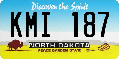 ND license plate KMI187