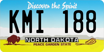 ND license plate KMI188