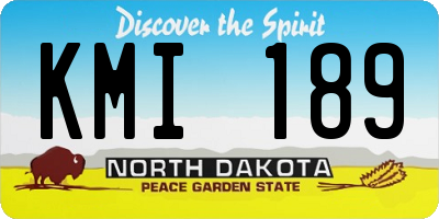 ND license plate KMI189