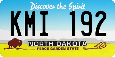 ND license plate KMI192