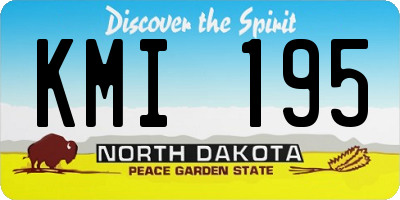ND license plate KMI195