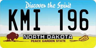 ND license plate KMI196
