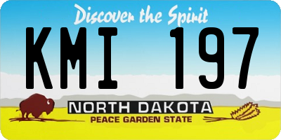 ND license plate KMI197