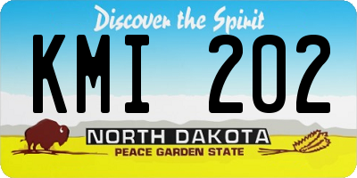 ND license plate KMI202