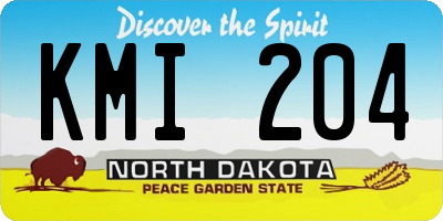 ND license plate KMI204