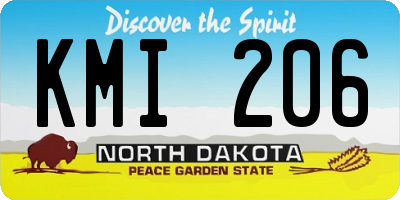 ND license plate KMI206
