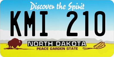 ND license plate KMI210