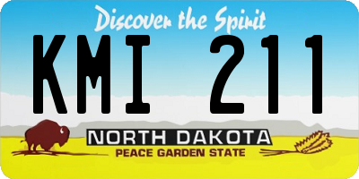 ND license plate KMI211