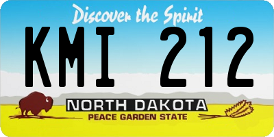 ND license plate KMI212