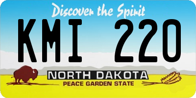 ND license plate KMI220