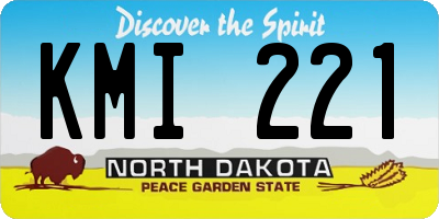 ND license plate KMI221