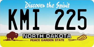 ND license plate KMI225
