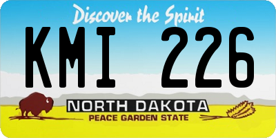 ND license plate KMI226