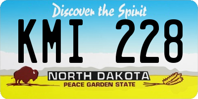 ND license plate KMI228
